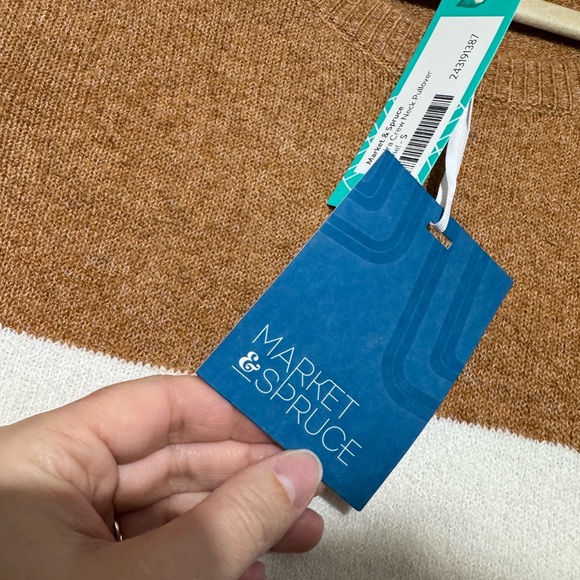 Market Spruce Stitch Fix NWT Sandra Crew Neck Pullover Camel Women Size S Fall - Picture 5 of 7